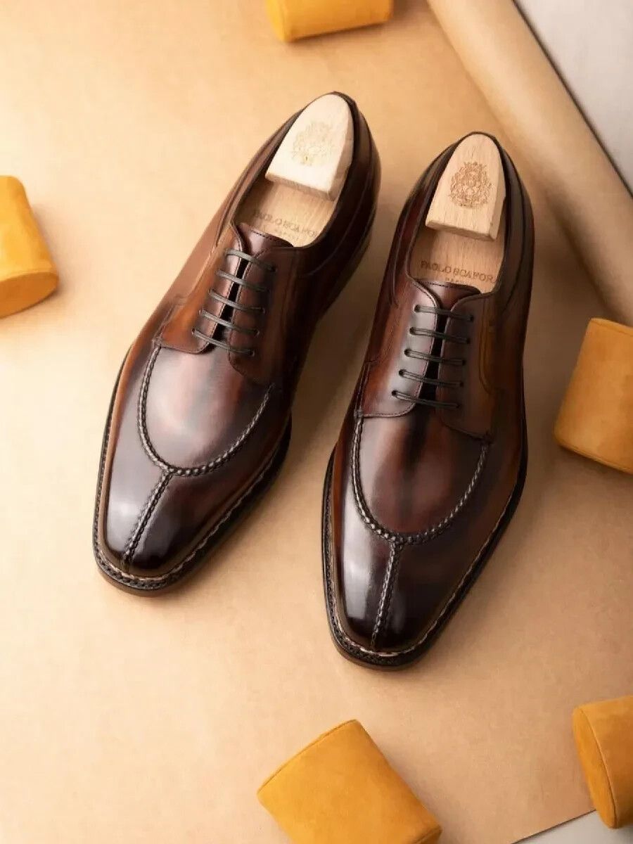 Bespoke Handmade Dress Shoes, Genuine Cowhide Handmade Men's Leather Shoes