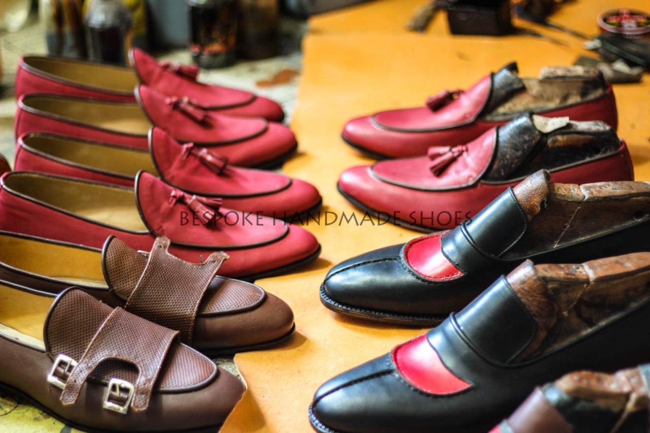 Premium Quality Two Tone, Purple Leather Black Shaded Brogue Whole Oxford Lace up Formal Shoes