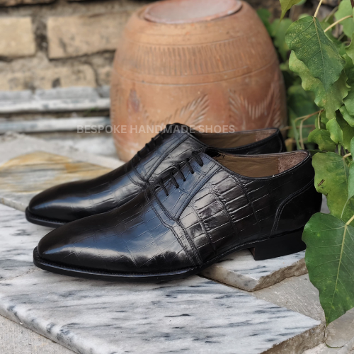 Read To Ship Men's Handmade Black Leather Oxford Lace Up Wholecut Lace Up Dress Formal Shoes