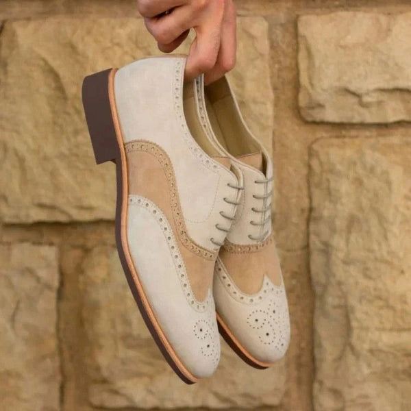 Bespoke Style business Tow Tone brogue For New Year Men Gift Party Formal shoe