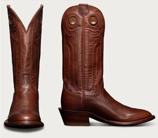 Tailor Made Men's Brown Leather Cowboy Western Casual Formal Wear Boots Men