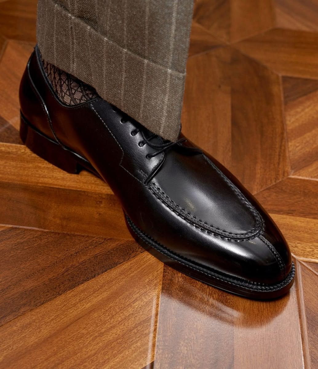 Bespoke Handstitched New Men's Black Formal Leather Oxford Lace Up Dress Shoes for Men