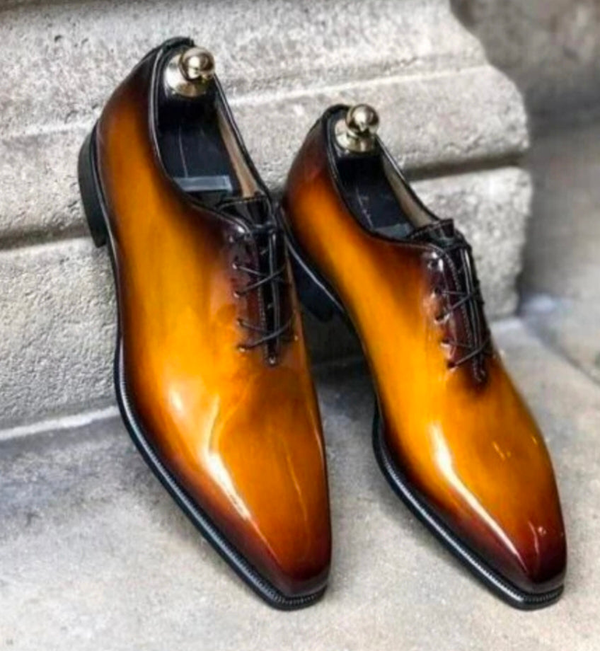 Handmade Genuine Leather Two shoes with matching belt