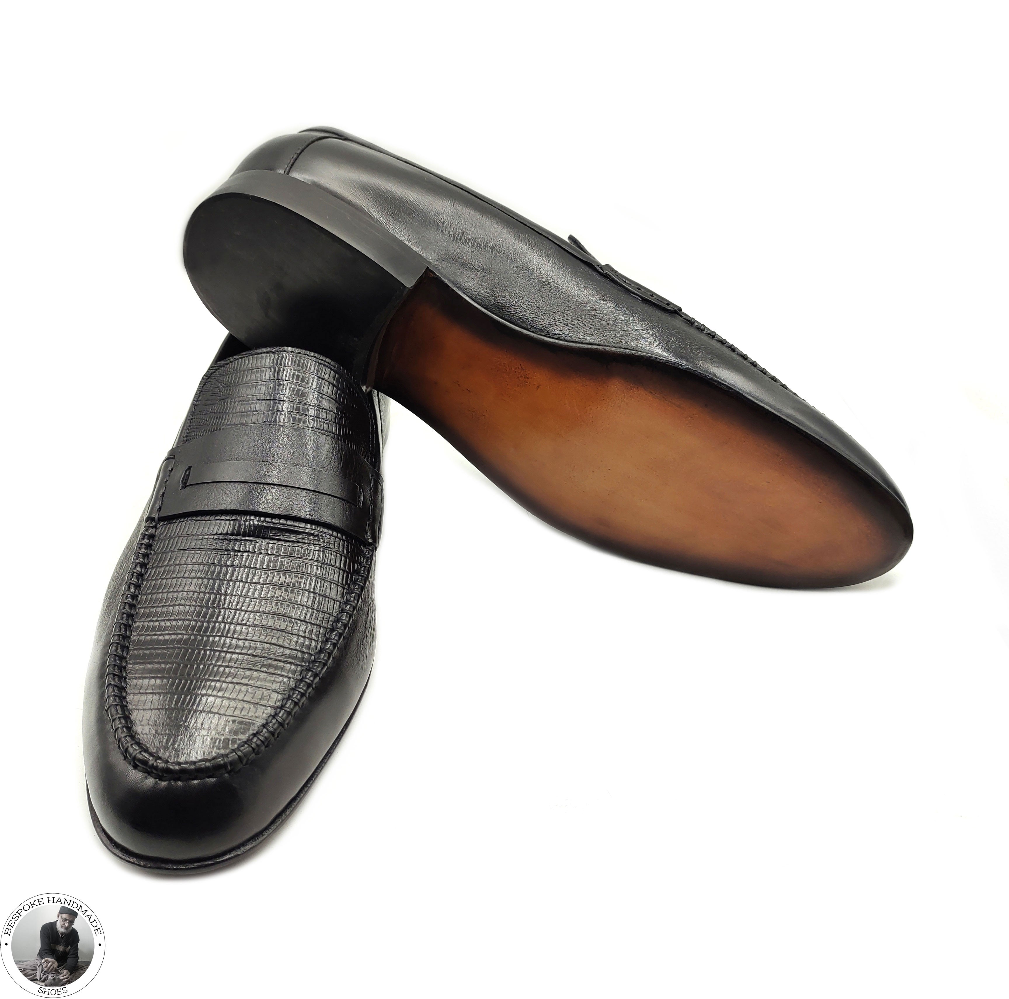 New Men's Handmade Black Color Slip on Loafer Moccasian Dress / Formal Shoes