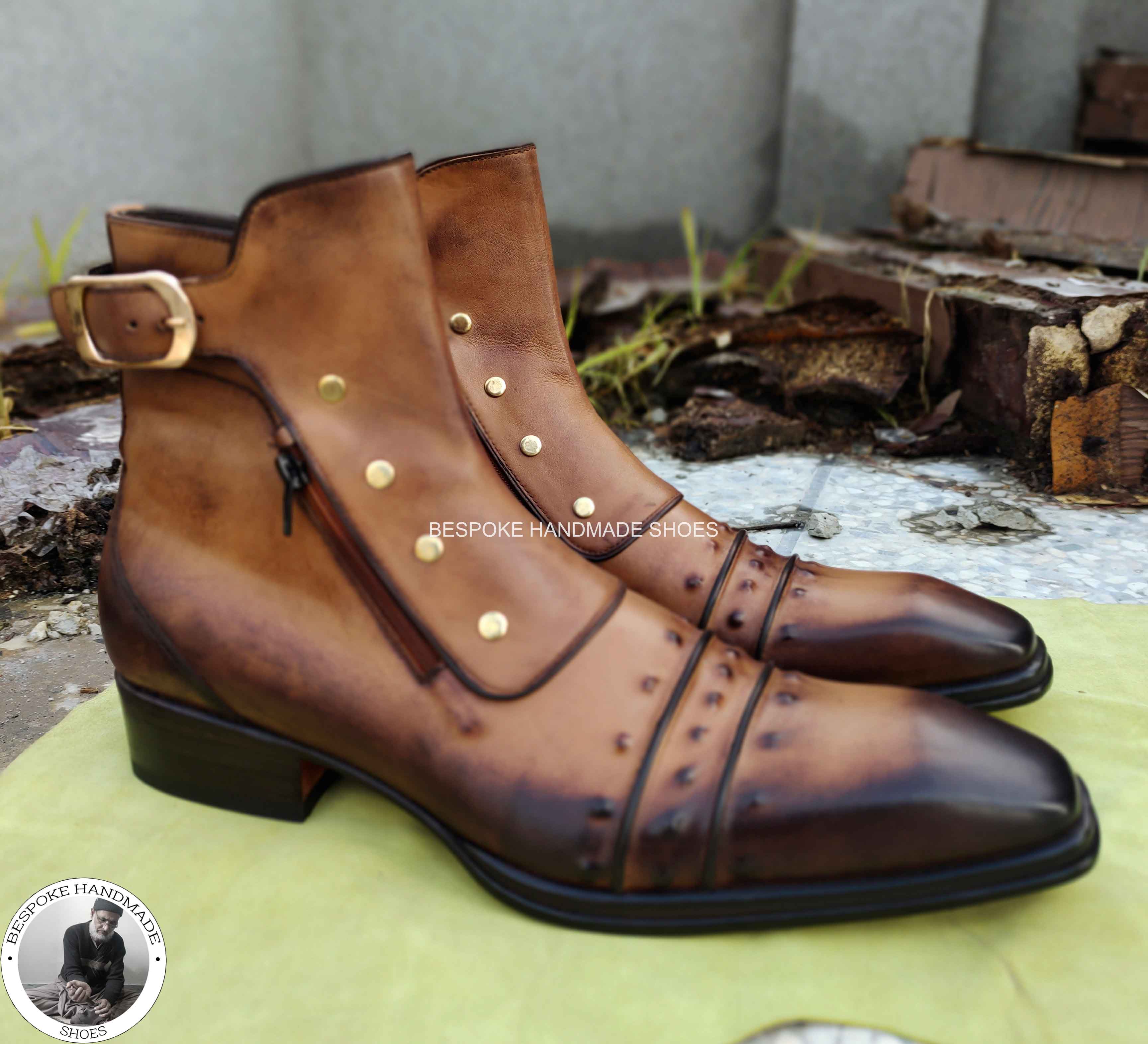 High Ankle Toe Cap Shaded Boot