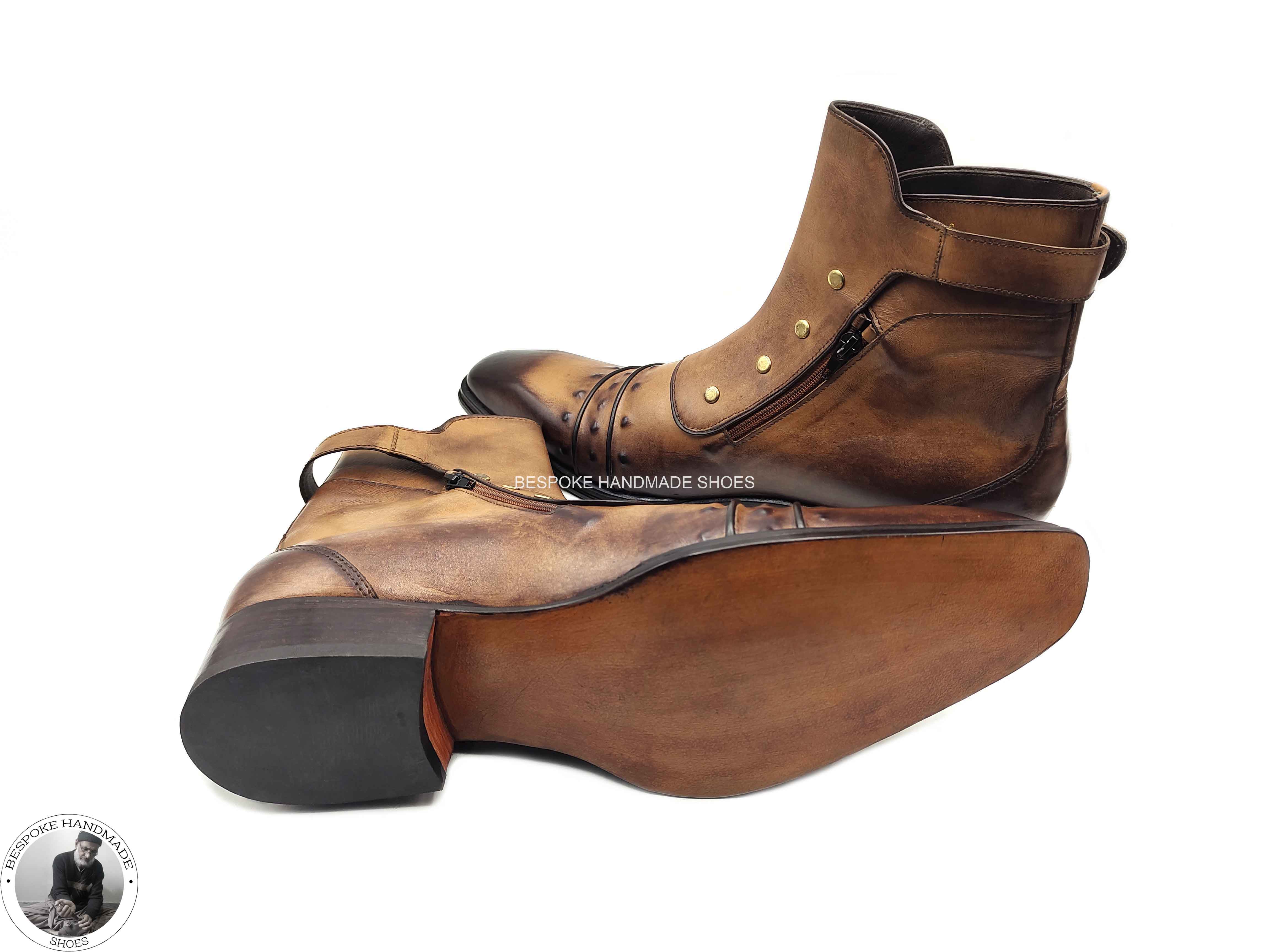 High Ankle Toe Cap Shaded Boot
