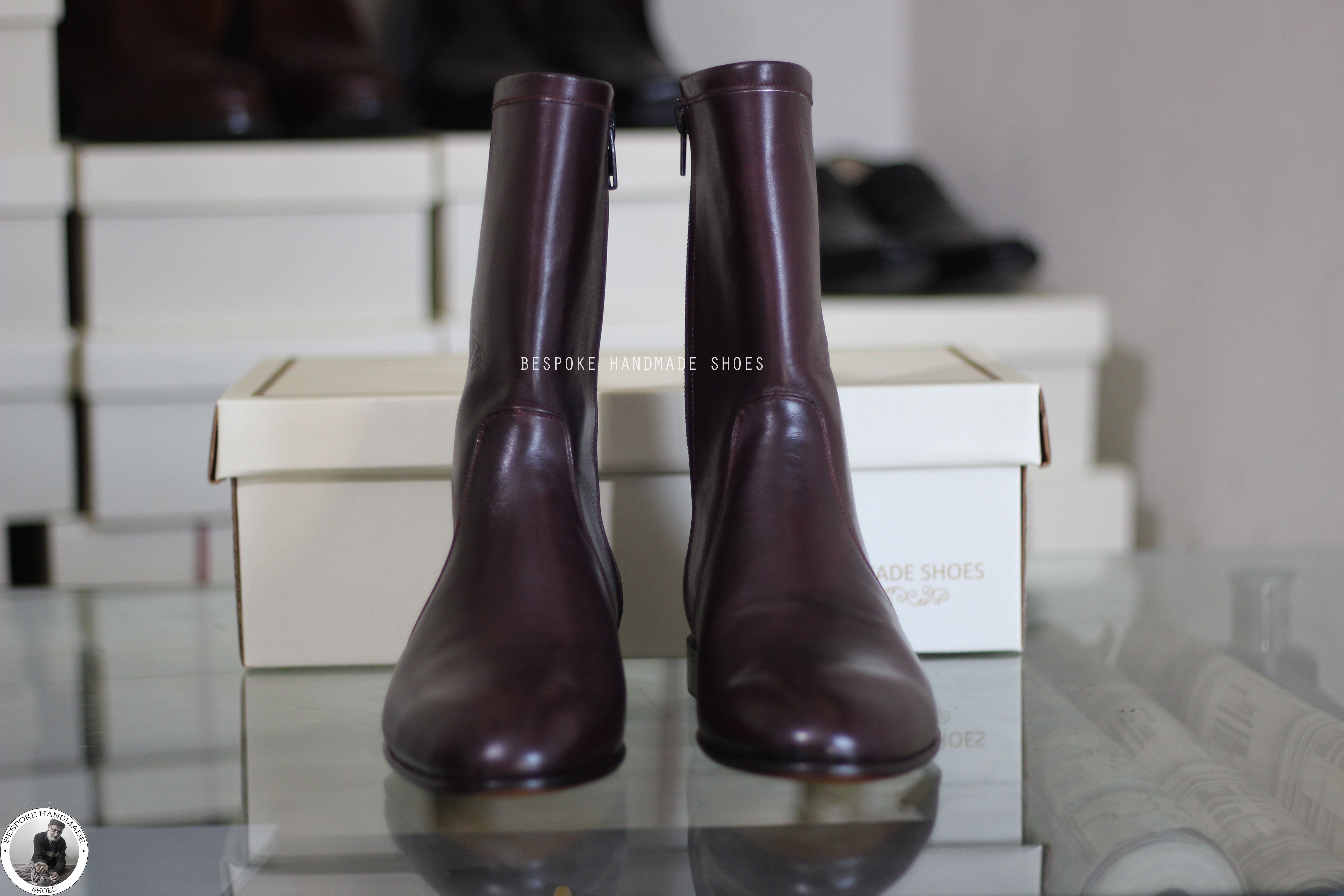 Zipper High Ankle Whole Cut Boot