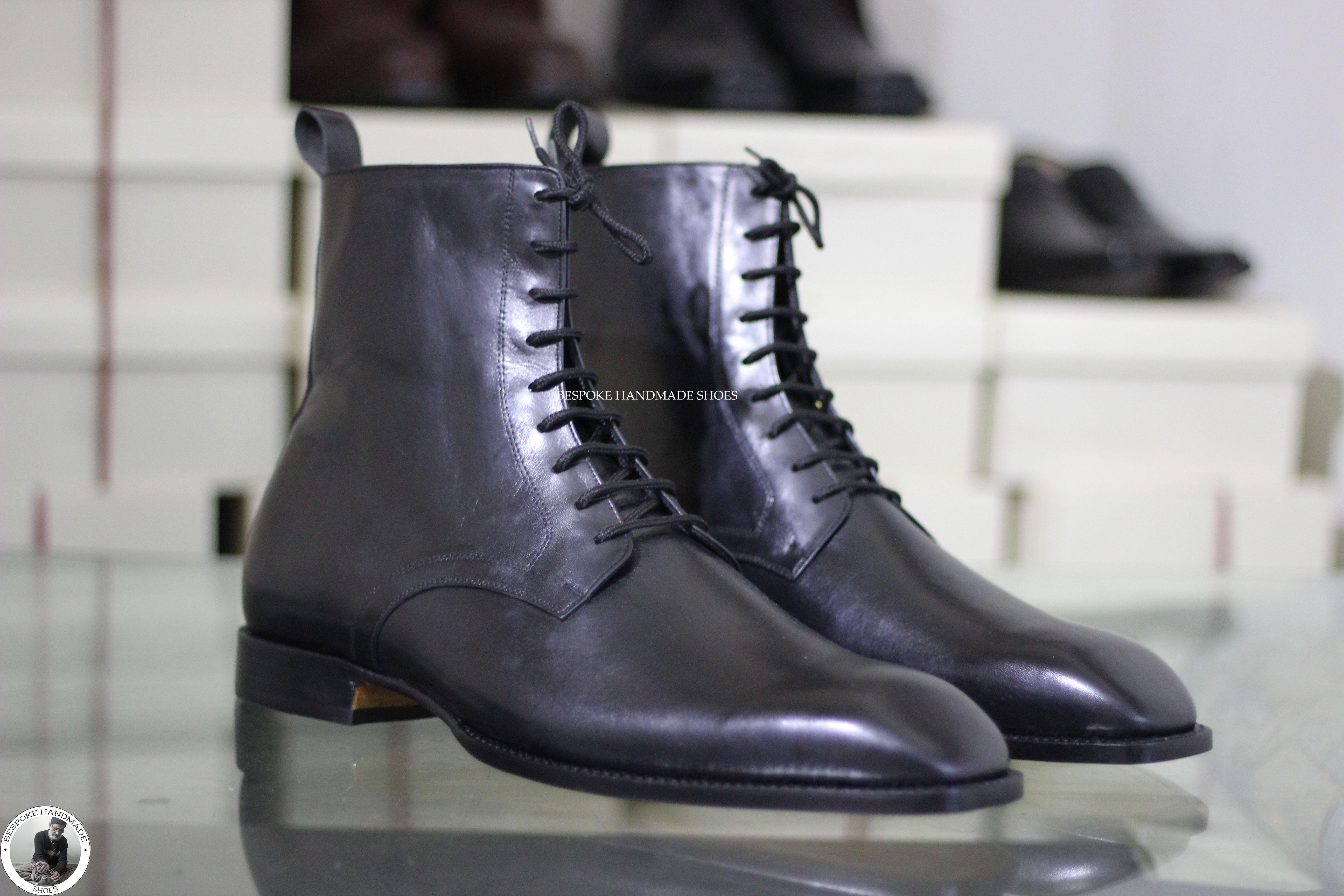 High Ankle Lace Up Derby Whole Cut Boot