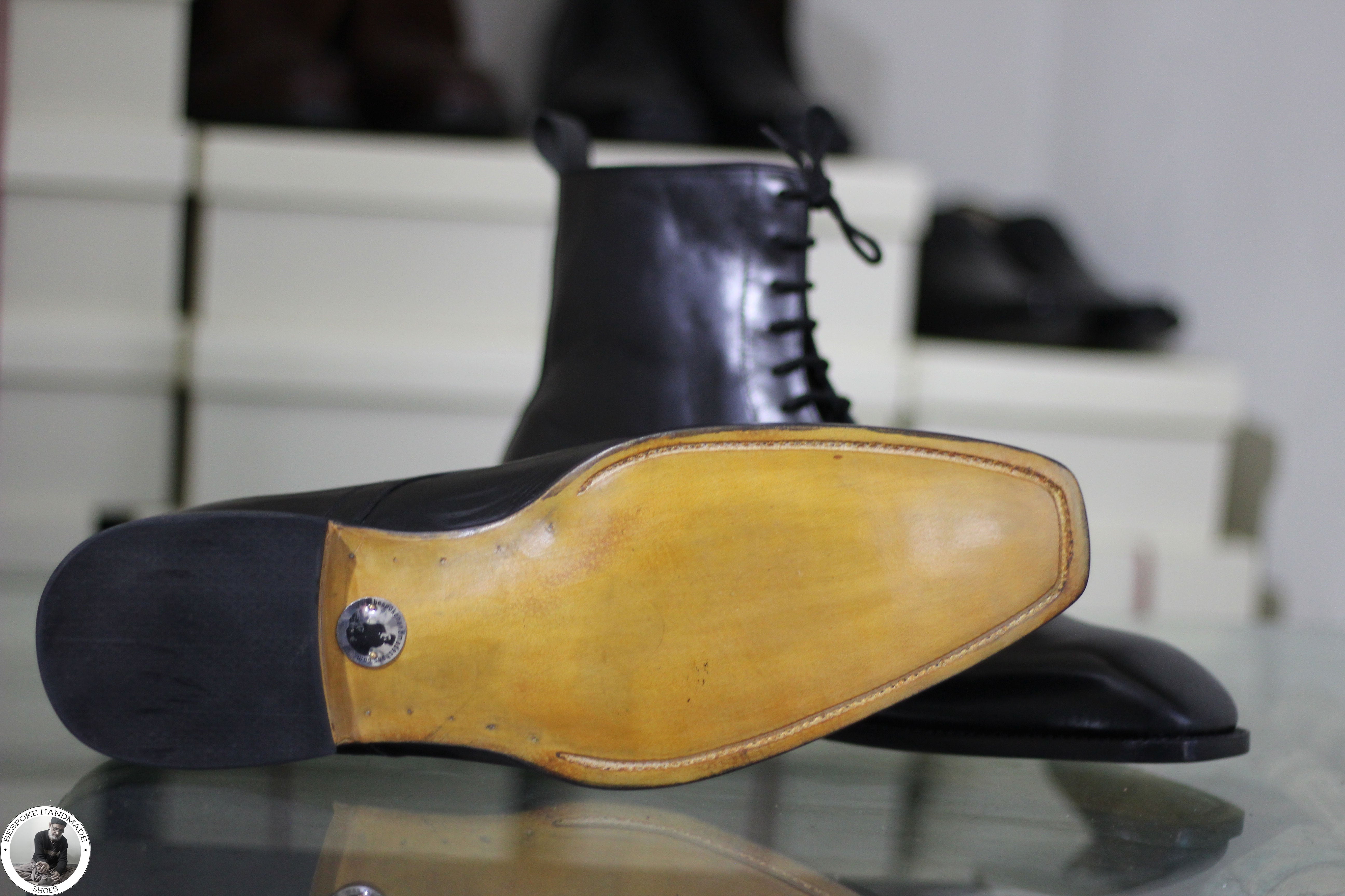 High Ankle Lace Up Derby Whole Cut Boot