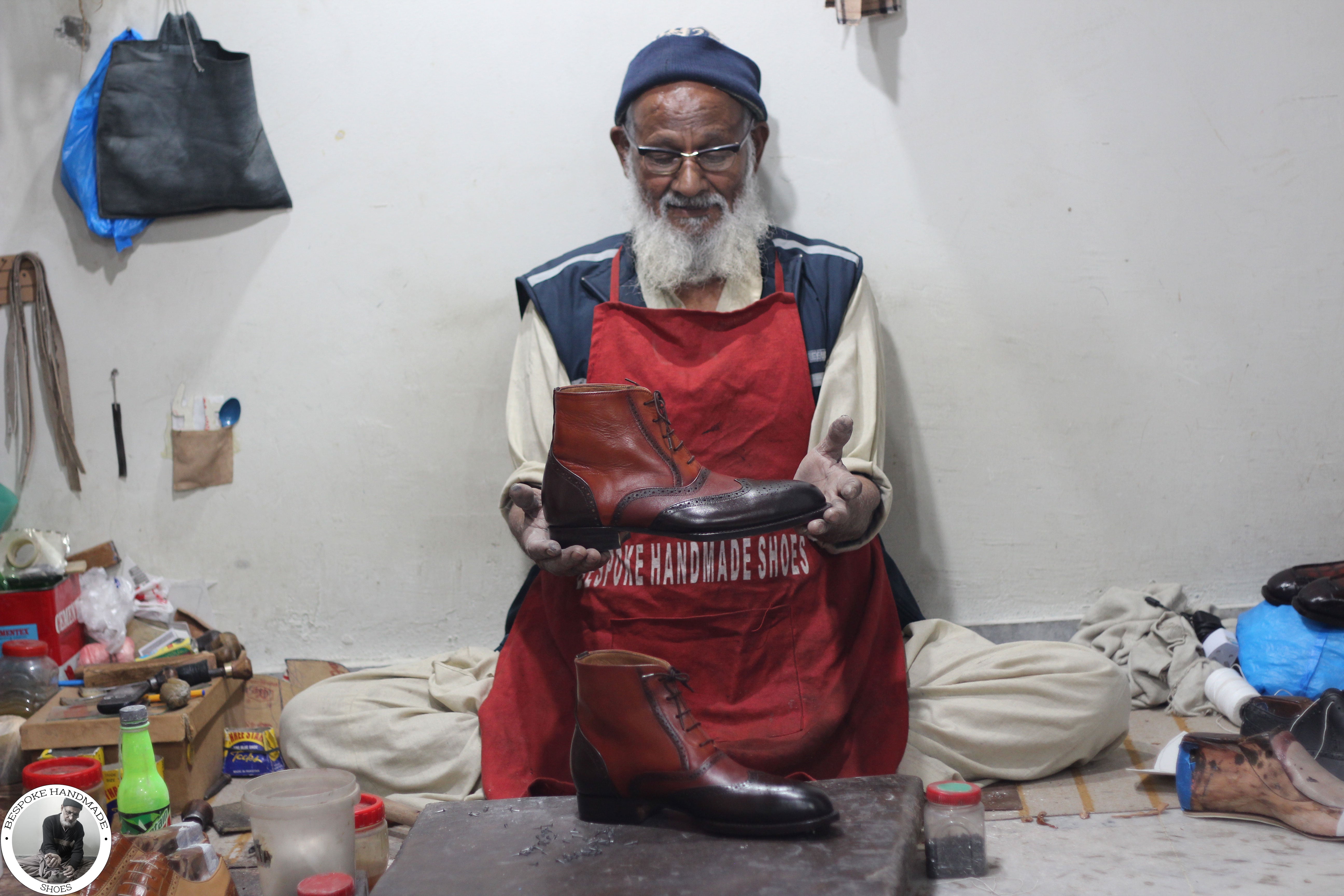 High Ankle Lace Up Derby Wingtip Brogue Boot