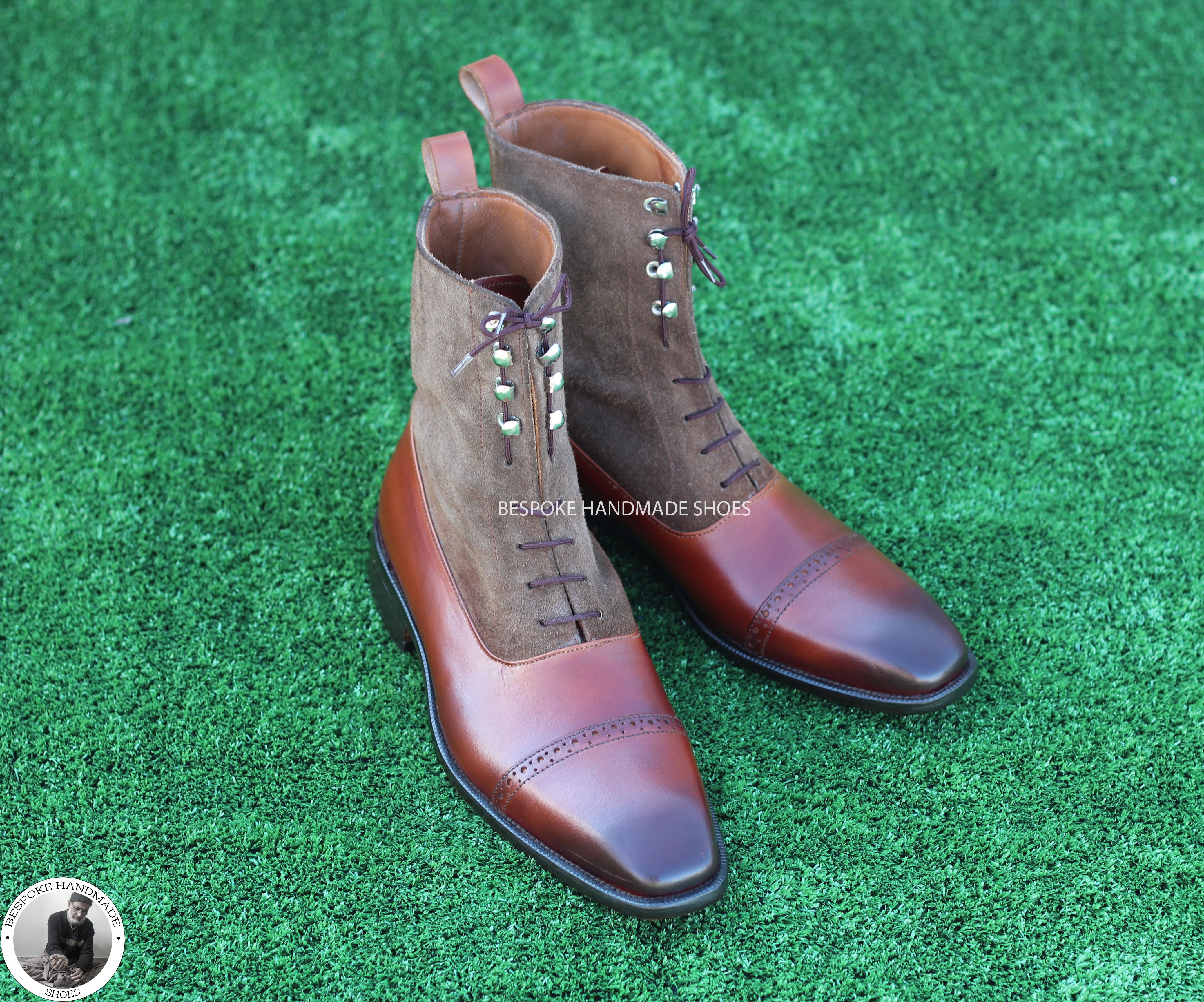 High Ankle Lace Up Derby Toe Cap Boot