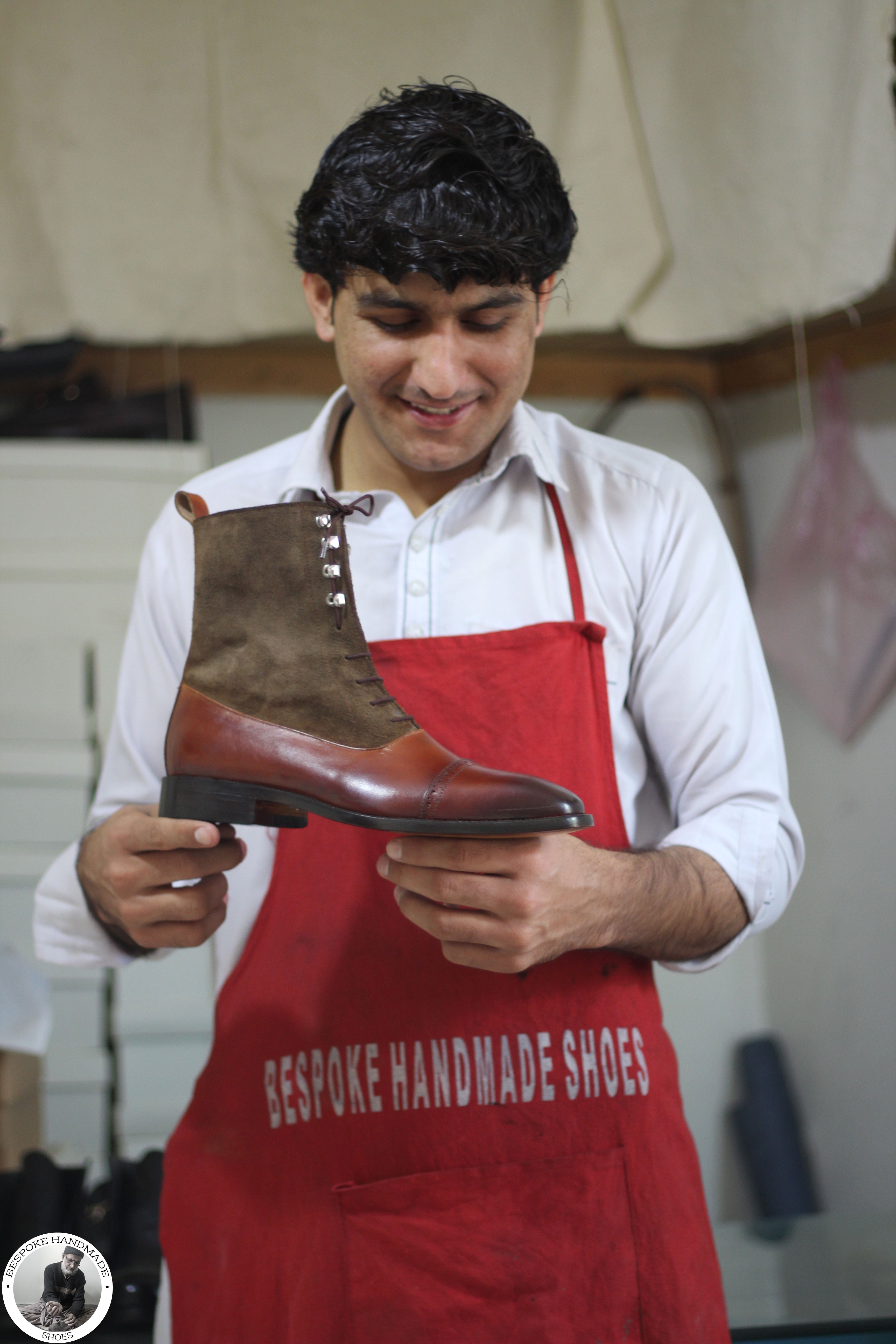 High Ankle Lace Up Derby Toe Cap Boot