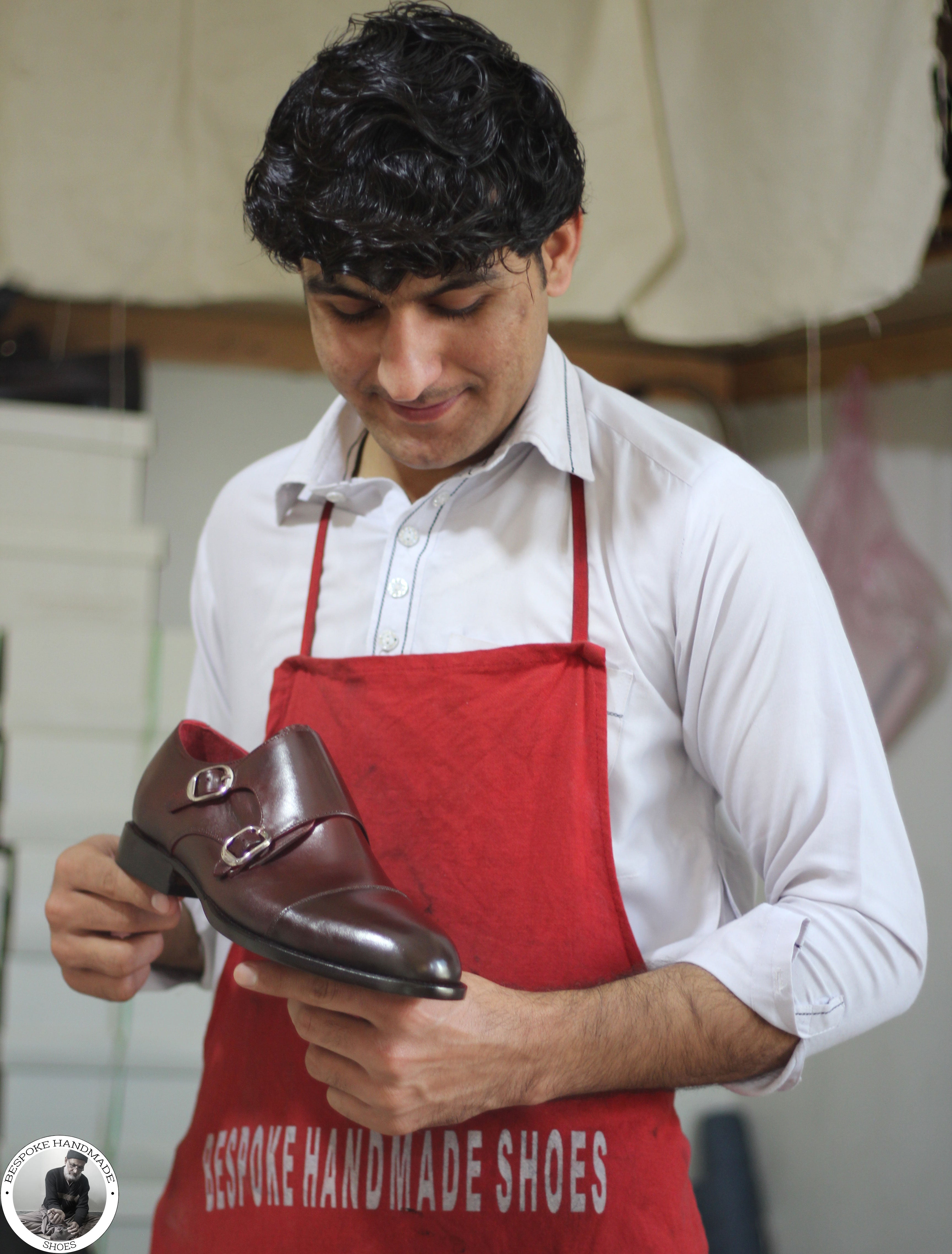 Buy Handmade Brown Color Leather Double Monk Strap Toe Cap Formal Shoes For Men