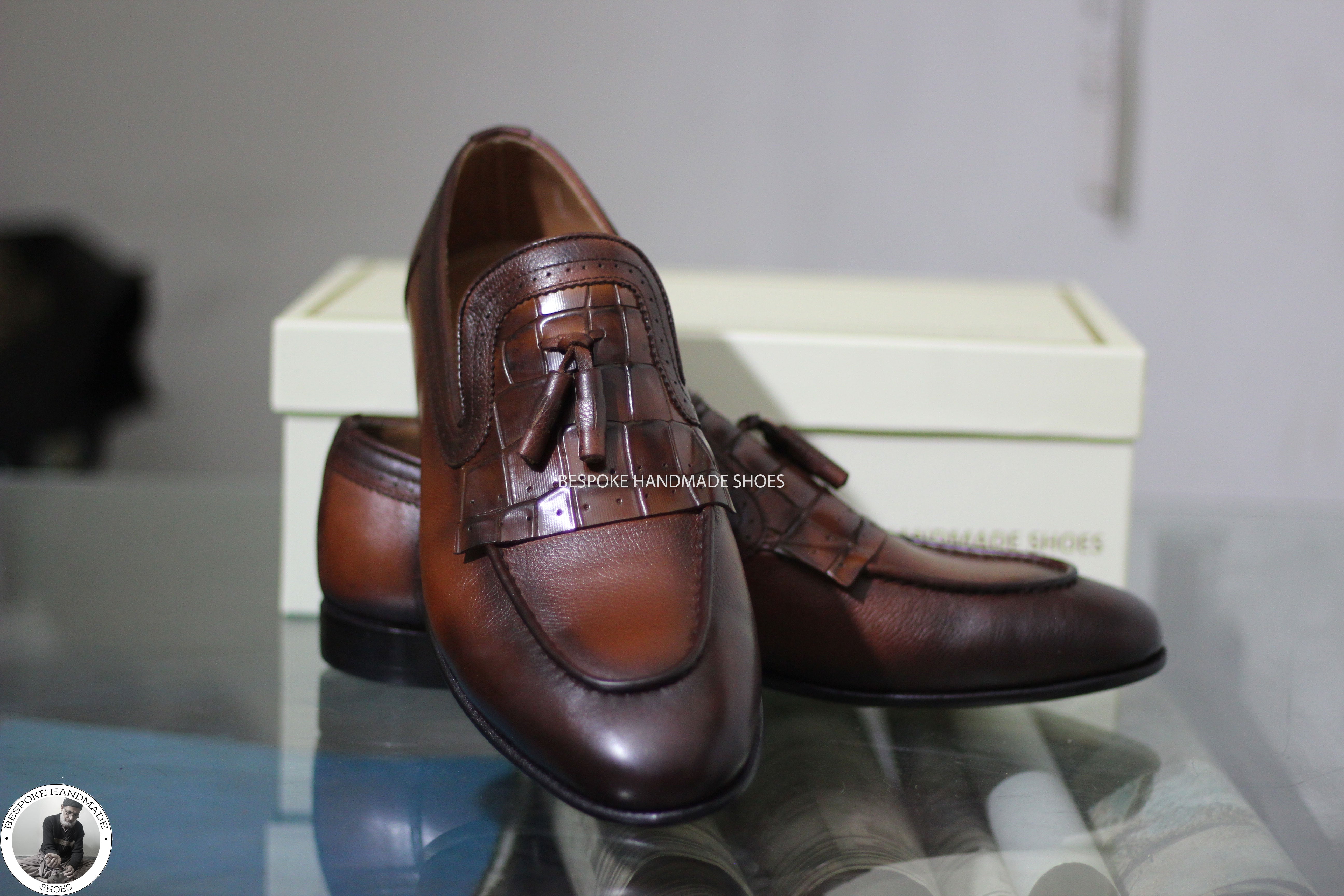 New Handmade Men’s,  Brown Color Leather Tassels Slip on Loafer Fashion Shoes For Men's