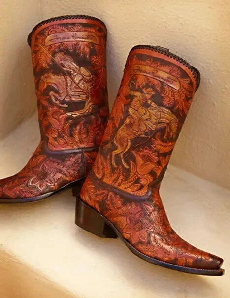 Custom Made Men's Brown Remington Premium Quality Western Dress Formal Wear Boots Men