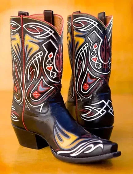 Premium Quality Men's Handmade Chocolate Brown Cowboy High Octane Western Dress Boots