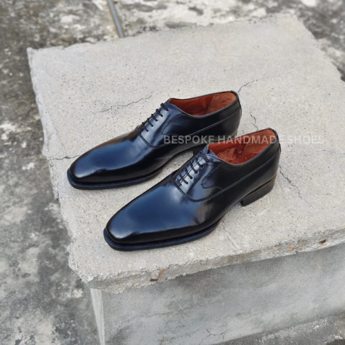 Bespoke Men's Handmade Black Leather Oxford Lace Up Dress Formal Wear Gift Shoes Men (Copy)