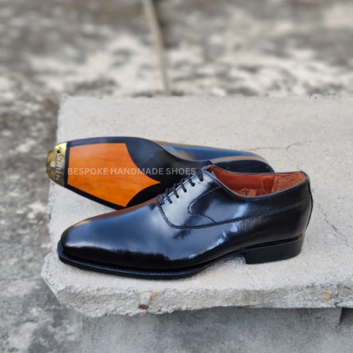 Bespoke Men's Handmade Black Leather Oxford Lace Up Dress Formal Wear Gift Shoes Men (Copy)