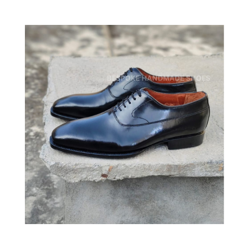 Bespoke Men's Handmade Black Leather Oxford Lace Up Dress Formal Wear Gift Shoes Men (Copy)