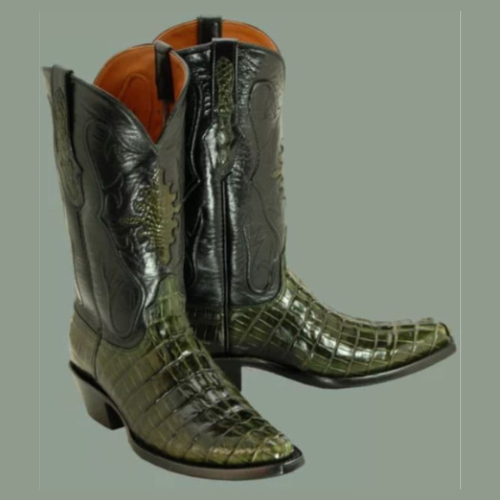 Men Cowboy Moscow Rust Western Performance Mustard Green Boots Square Toe Boot