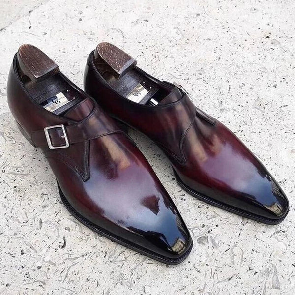 Brand New Handmade Men's Brown Leather Monk Strap Dress Casual Wear Event Shoes